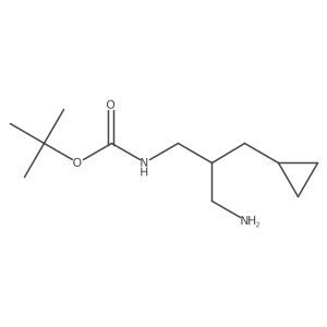 tert-butyl N-[3-amino-2-(cyclopropylmethyl)propyl]carbamate Structure