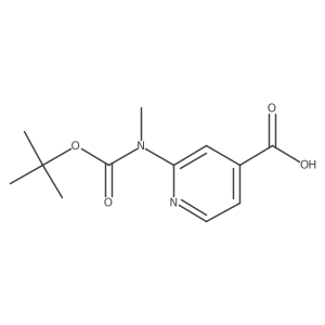 2-{[(Tert-butoxy)carbonyl](methyl)amino}pyridine-4-carboxylic acid结构式