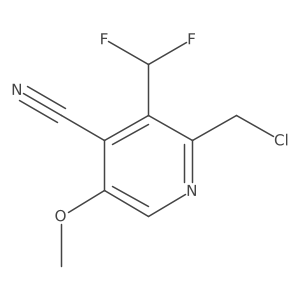 2-(Chloromethyl)-4-cyano-3-(difluoromethyl)-5-methoxypyridine结构式