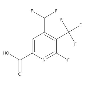 4-(Difluoromethyl)-6-fluoro-5-(trifluoromethyl)picolinic acid Structure