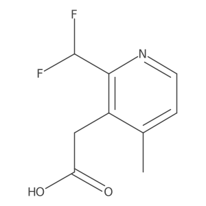 2-(Difluoromethyl)-4-methylpyridine-3-acetic acid结构式