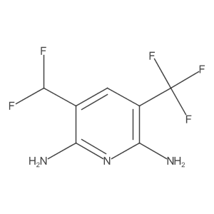 3-(Difluoromethyl)-5-(trifluoromethyl)pyridine-2,6-diamine Structure