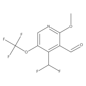 4-(Difluoromethyl)-2-methoxy-5-(trifluoromethoxy)nicotinaldehyde Structure