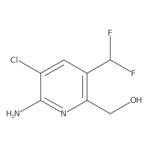 (6-Amino-5-chloro-3-(difluoromethyl)pyridin-2-yl)methanol结构式