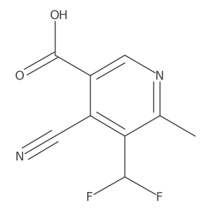 4-Cyano-5-(difluoromethyl)-6-methylnicotinic acid结构式