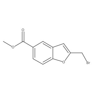 Methyl 2-(bromomethyl)-5-benzofurancarboxylate结构式