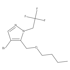 4-bromo-5-(butoxymethyl)-1-(2,2,2-trifluoroethyl)-1H-pyrazole结构式