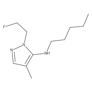 1-(2-fluoroethyl)-4-methyl-N-pentyl-1H-pyrazol-5-amine结构式