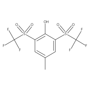 4-Methyl-2,6-bis(trifluoromethylsulfonyl)phenol结构式