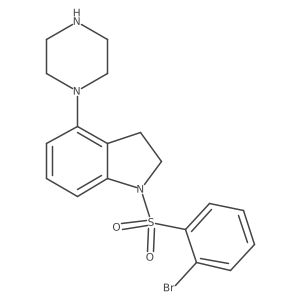 1-(2-Bromophenyl)sulfonyl-4-piperazin-1-yl-2,3-dihydroindole Structure
