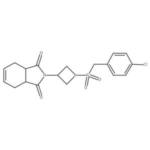 2-(1-((4-chlorobenzyl)sulfonyl)azetidin-3-yl)-3a,4,7,7a-tetrahydro-1H-isoindole-1,3(2H)-dione Structure