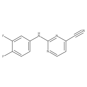 2-[(3,4-Difluorophenyl)amino]pyrimidine-4-carbonitrile Structure