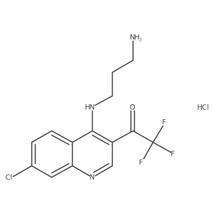 1-(4-((3-Aminopropyl)amino)-7-chloroquinolin-3-yl)-2,2,2-trifluoroethanone hydrochloride Structure