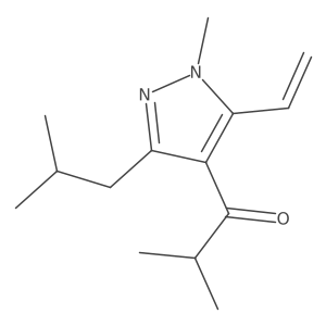 1-(3-Isobutyl-1-methyl-5-vinyl-1H-pyrazol-4-yl)-2-methylpropan-1-one Structure