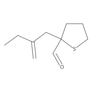 2-(2-Methylidenebutyl)thiolane-2-carbaldehyde结构式