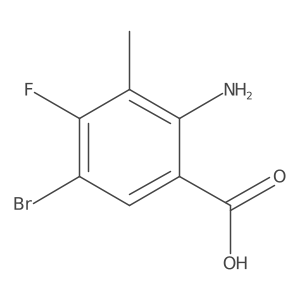 2-Amino-5-bromo-4-fluoro-3-methylbenzoic acid Structure