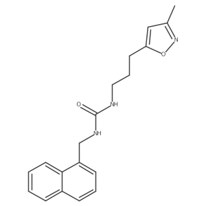 1-(3-(3-Methylisoxazol-5-yl)propyl)-3-(naphthalen-1-ylmethyl)urea结构式