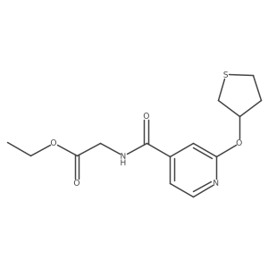 Ethyl 2-(2-((tetrahydrothiophen-3-yl)oxy)isonicotinamido)acetate Structure