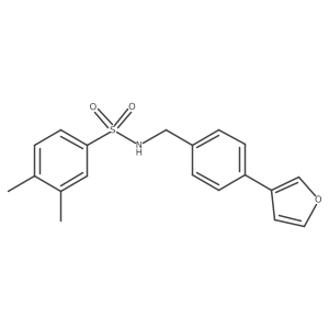 N-(4-(furan-3-yl)benzyl)-3,4-dimethylbenzenesulfonamide结构式
