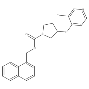 3-((3-chloropyridin-4-yl)oxy)-N-(naphthalen-1-ylmethyl)pyrrolidine-1-carboxamide Structure