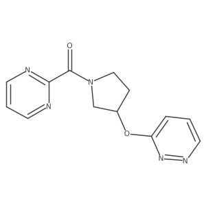 (3-(Pyridazin-3-yloxy)pyrrolidin-1-yl)(pyrimidin-2-yl)methanone结构式
