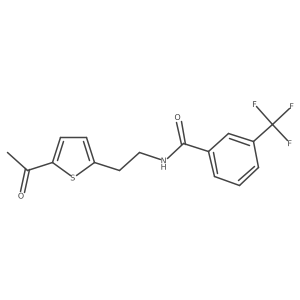 N-(2-(5-acetylthiophen-2-yl)ethyl)-3-(trifluoromethyl)benzamide Structure