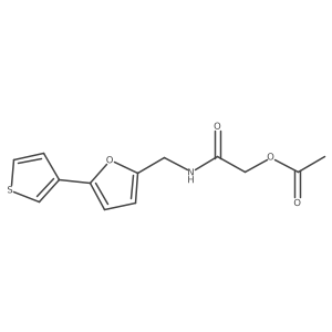 2-Oxo-2-(((5-(thiophen-3-yl)furan-2-yl)methyl)amino)ethyl acetate Structure