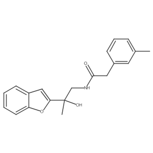N-(2-(benzofuran-2-yl)-2-hydroxypropyl)-2-(m-tolyl)acetamide结构式