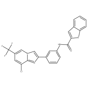 N-{3-[8-chloro-6-(trifluoromethyl)imidazo[1,2-a]pyridin-2-yl]phenyl}-1-benzothiophene-2-carboxamide Structure