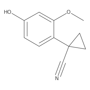 1-(4-Hydroxy-2-methoxyphenyl)cyclopropane-1-carbonitrile Structure