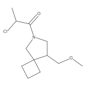 2-Chloro-1-(8-(methoxymethyl)-6-azaspiro[3.4]octan-6-yl)propan-1-one结构式