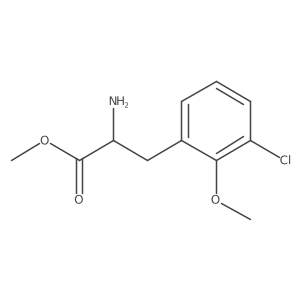 Methyl 2-amino-3-(3-chloro-2-methoxyphenyl)propanoate结构式
