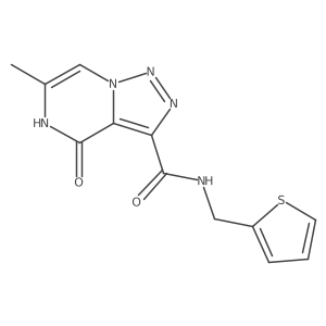 6-methyl-4-oxo-N-(2-thienylmethyl)-4,5-dihydro[1,2,3]triazolo[1,5-a]pyrazine-3-carboxamide结构式