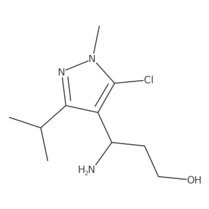 (3R)-3-amino-3-[5-chloro-1-methyl-3-(propan-2-yl)-1H-pyrazol-4-yl]propan-1-ol Structure