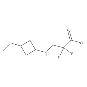 2,2-Difluoro-3-{[3-(methylsulfanyl)cyclobutyl]amino}propanoic acid结构式