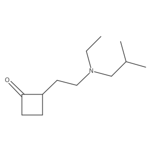 2-{2-[Ethyl(2-methylpropyl)amino]ethyl}cyclobutan-1-one结构式