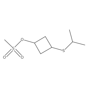 3-(Propan-2-ylsulfanyl)cyclobutyl methanesulfonate结构式