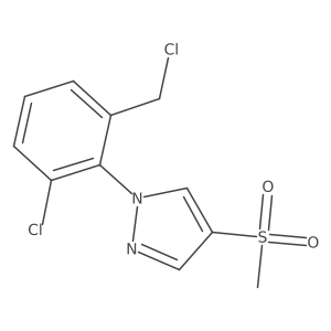 1-[2-chloro-6-(chloromethyl)phenyl]-4-methanesulfonyl-1H-pyrazole结构式