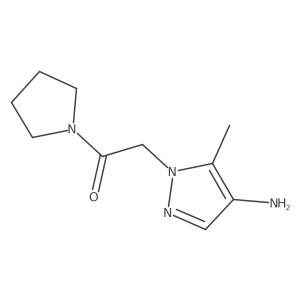 2-(4-amino-5-methyl-1H-pyrazol-1-yl)-1-(pyrrolidin-1-yl)ethan-1-one结构式