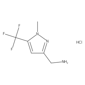 (1-Methyl-5-(trifluoromethyl)-1H-pyrazol-3-yl)methanamine hydrochloride结构式