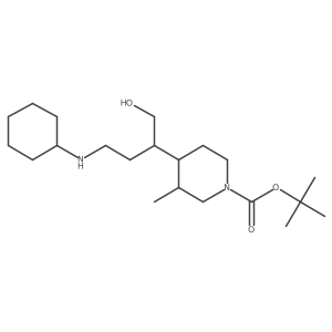 Tert-butyl 4-[4-(cyclohexylamino)-1-hydroxybutan-2-yl]-3-methylpiperidine-1-carboxylate Structure