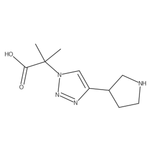 2-methyl-2-[4-(pyrrolidin-3-yl)-1H-1,2,3-triazol-1-yl]propanoic acid Structure
