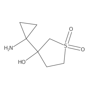 3-(1-Aminocyclopropyl)-3-hydroxy-1lambda6-thiolane-1,1-dione Structure