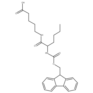 5-[2-({[(9H-fluoren-9-yl)methoxy]carbonyl}amino)hexanamido]pentanoic acid Structure