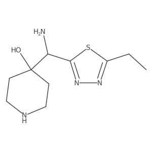 4-[Amino(5-ethyl-1,3,4-thiadiazol-2-yl)methyl]piperidin-4-ol Structure
