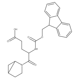 5-{2-azabicyclo[3.1.0]hexan-2-yl}-4-({[(9H-fluoren-9-yl)methoxy]carbonyl}amino)-5-oxopentanoic acid结构式