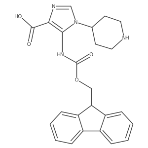 5-({[(9H-fluoren-9-yl)methoxy]carbonyl}amino)-1-(piperidin-4-yl)-1H-imidazole-4-carboxylic acid Structure