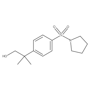 2-Methyl-2-[4-(pyrrolidine-1-sulfonyl)phenyl]propan-1-ol结构式