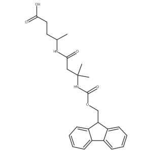 4-[3-({[(9H-fluoren-9-yl)methoxy]carbonyl}amino)-3-methylbutanamido]pentanoic acid Structure