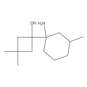 1-(1-Amino-3-methylcyclohexyl)-3,3-dimethylcyclobutan-1-ol结构式